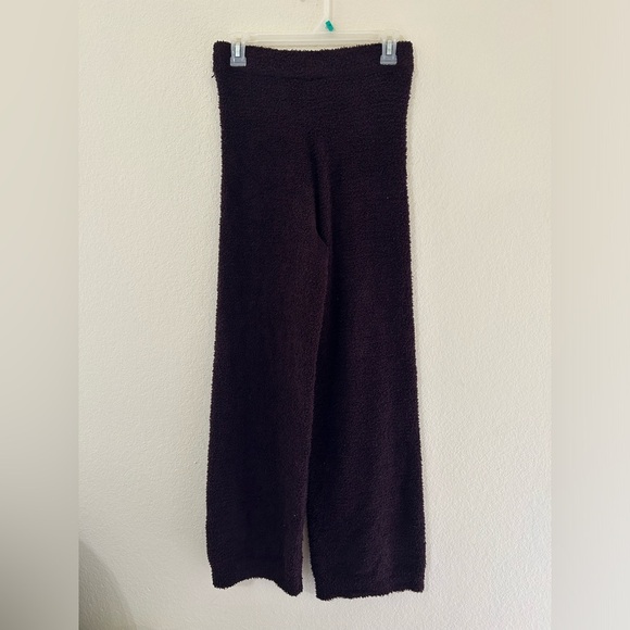 Victoria's Secret Sherpa Wide Leg Sweatpant Brown High Rise Preppy Size XS Comfy - Picture 2 of 9